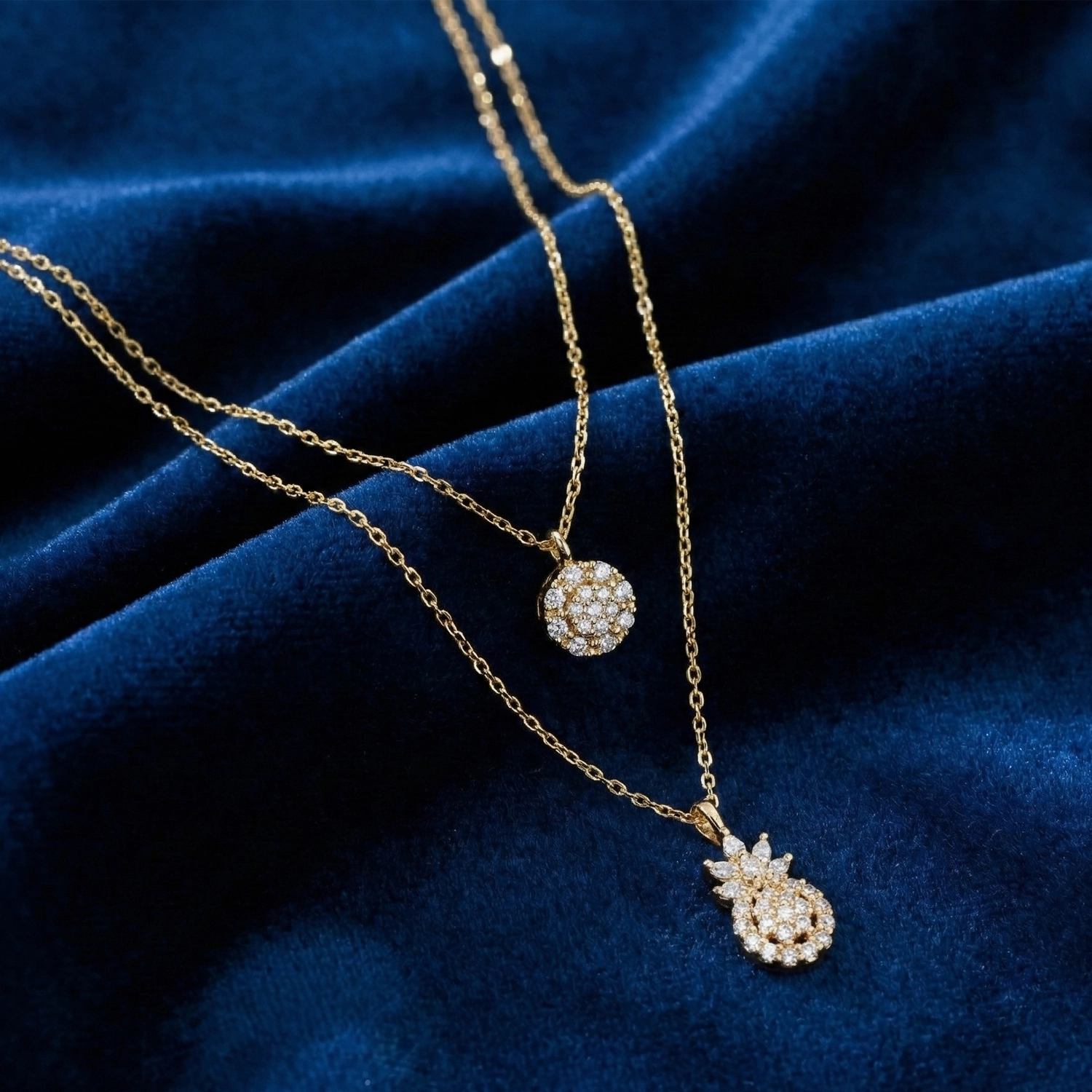 Goldy Ananas Gold plated Silver Necklace