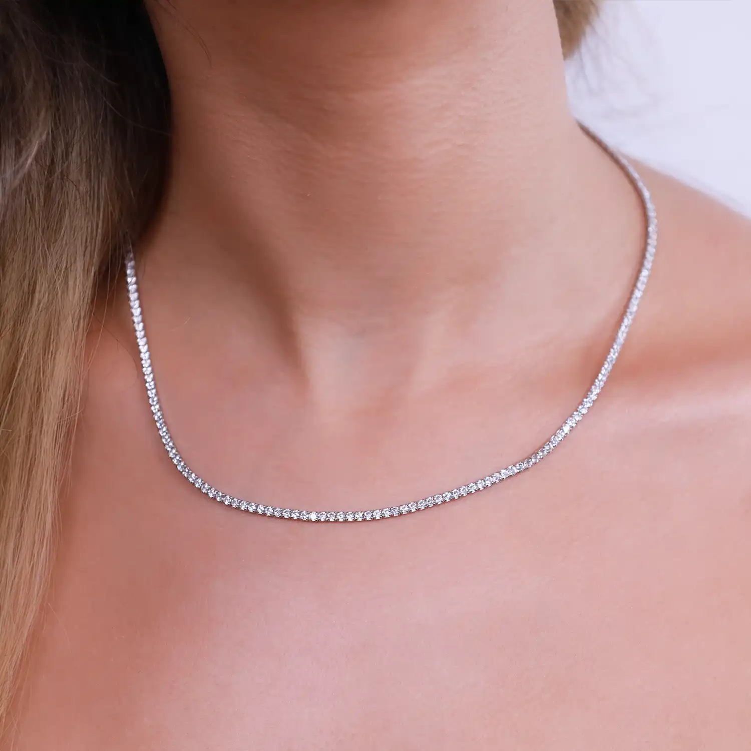 Tennis Silver Necklace 3mm