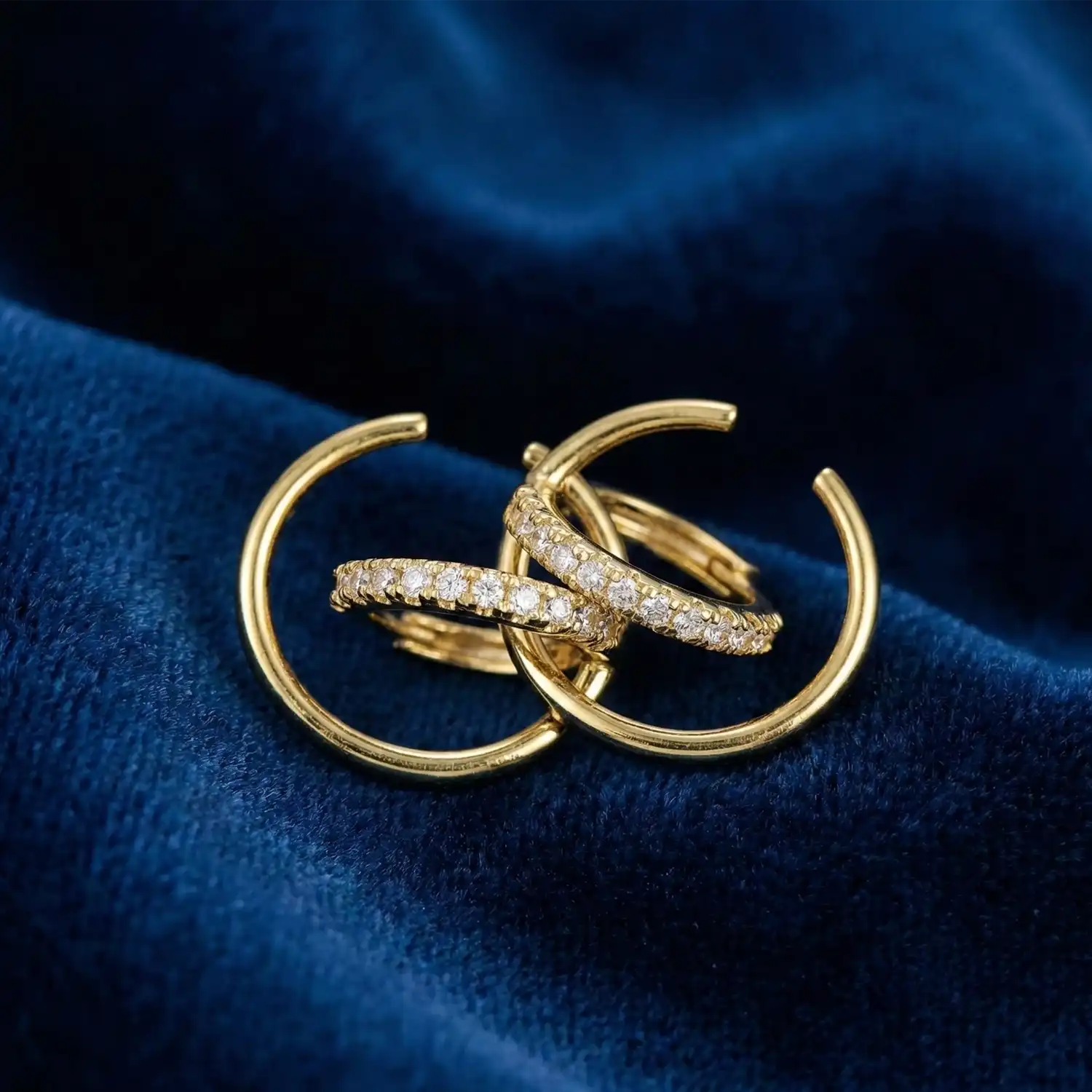 Mini Goldy Orbia Gold Plated Silver Earrings