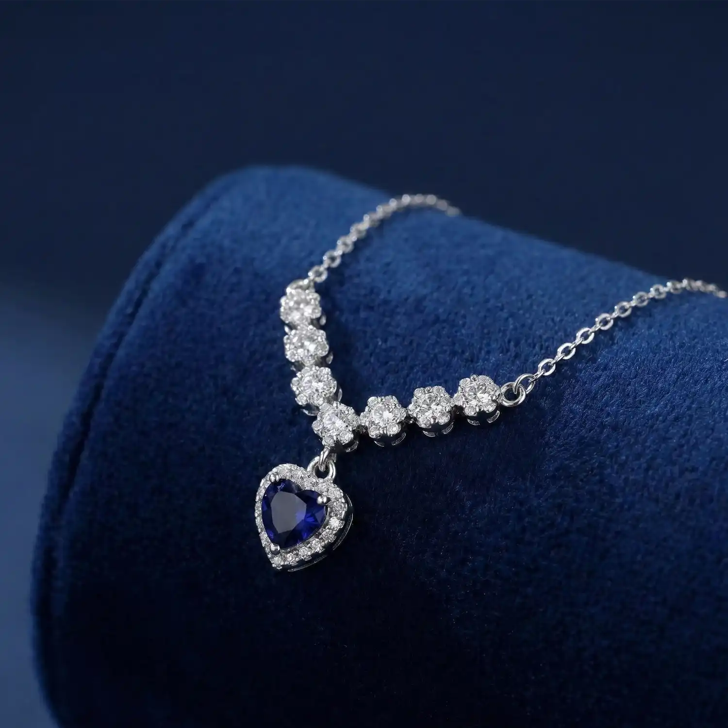Aqua Malaky Silver Necklace