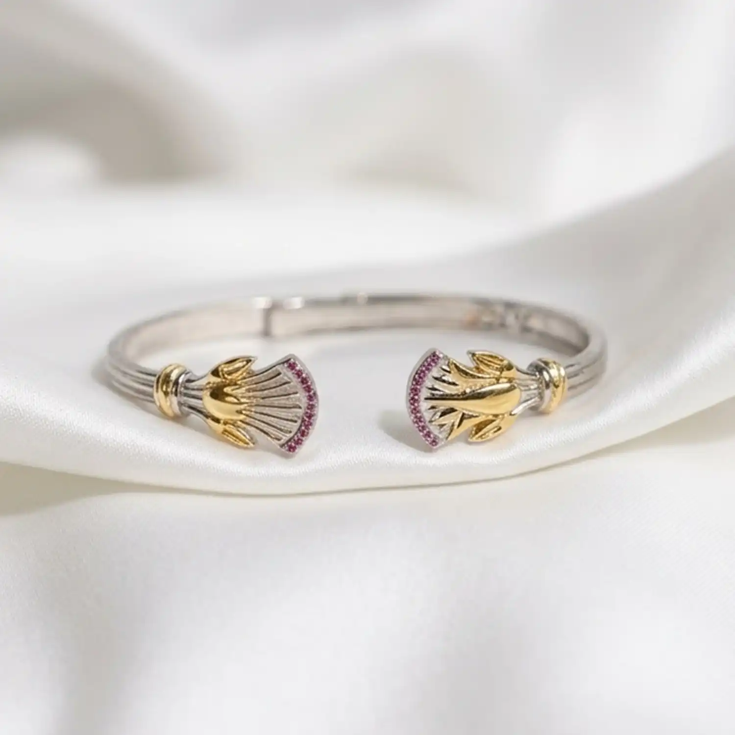 Latifa Arabic Silver Bangle